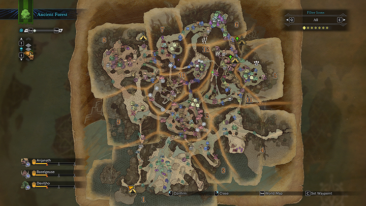 MHW Ancient Forest Map