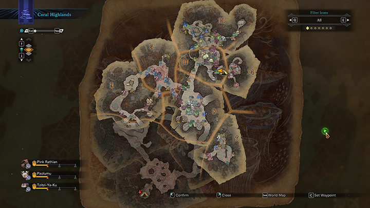 MHW Coral Highlands Map