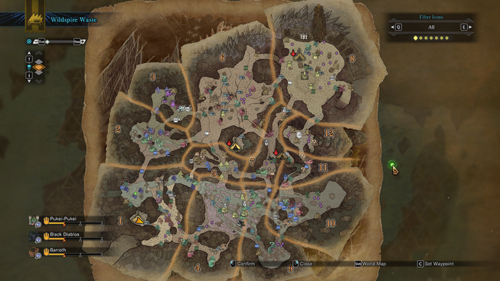 MHW Wildspire Waste Map